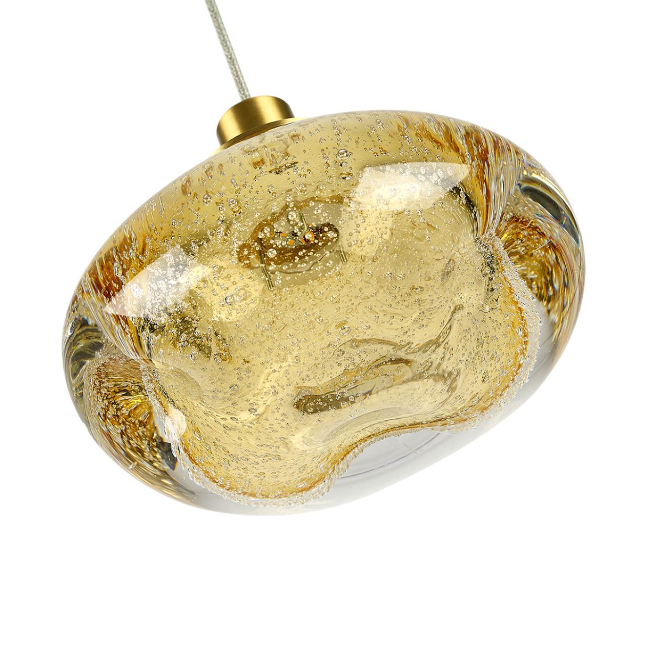 Подвесной светильник «мятого» стекла с эффектом пузырьков Odeon Light  MELA 7042/4L