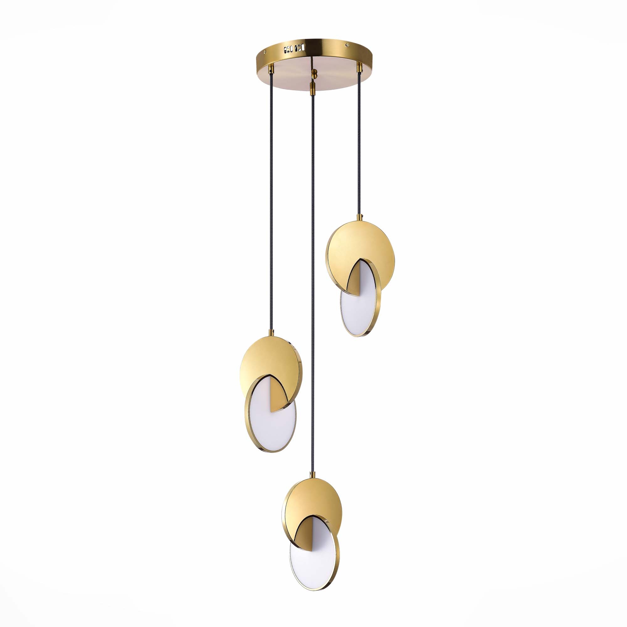 Подвесной светодиодный дизайнерский светильник золото ST Luce Eclisse SL6107.203.03