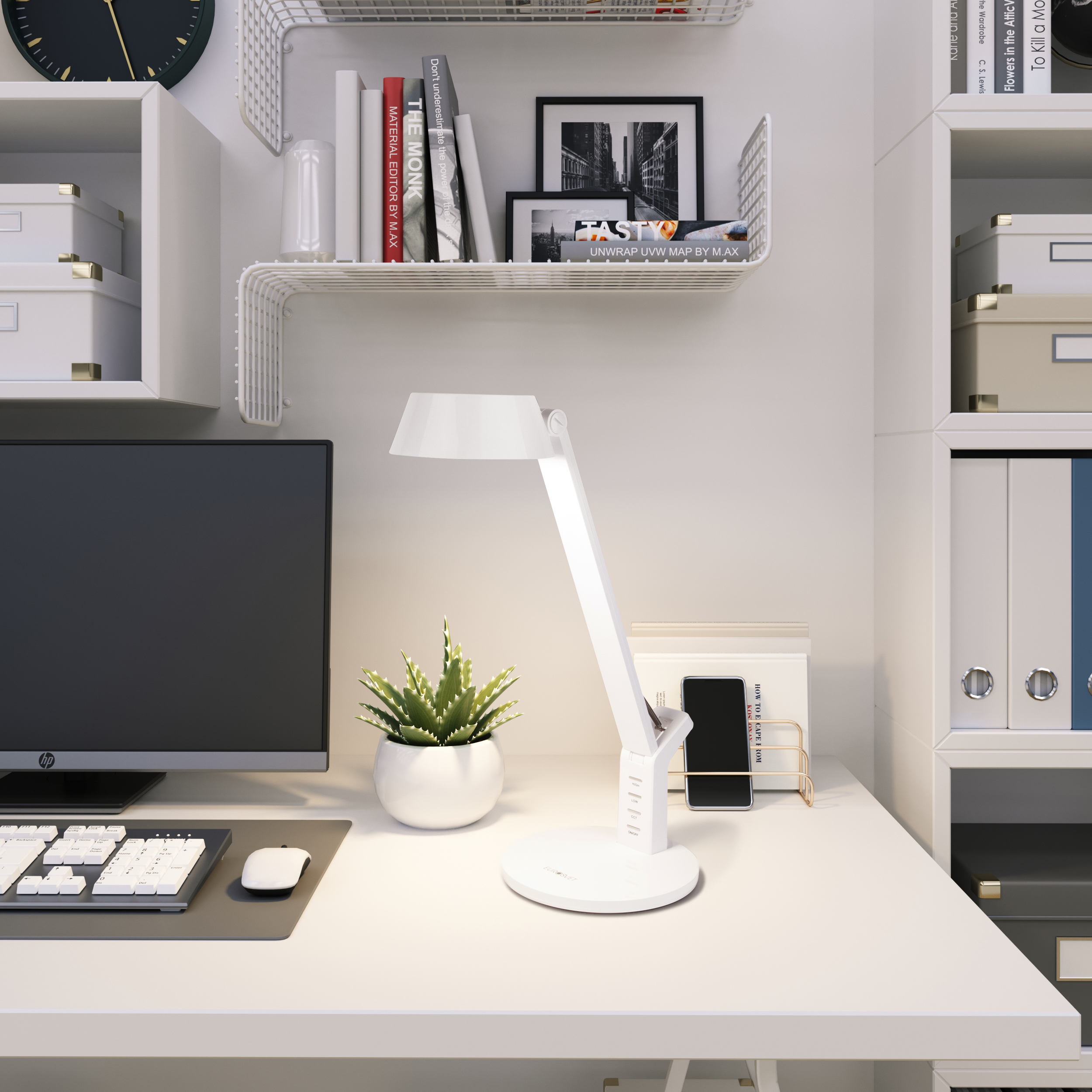 Светодиодная настольная лампа Eurosvet Slink с сенсорным управлением 80426/1 белый