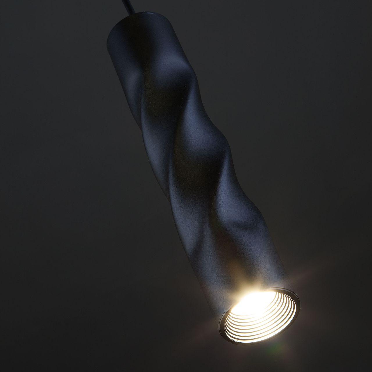 Подвесной светодиодный светильник Eurosvet Scroll 50136/1 LED черный
