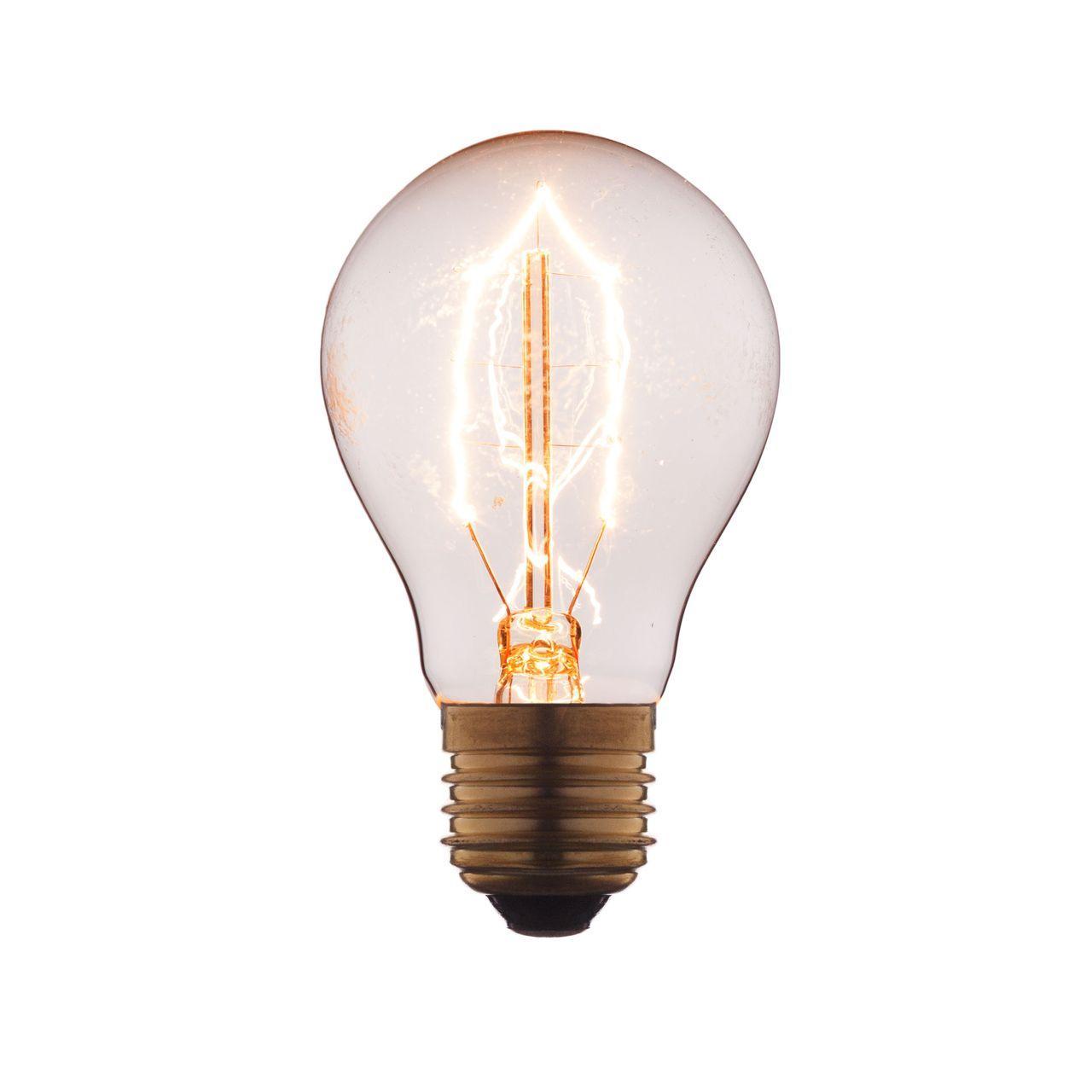 Лампа накаливания E27 40W груша прозрачная 1001