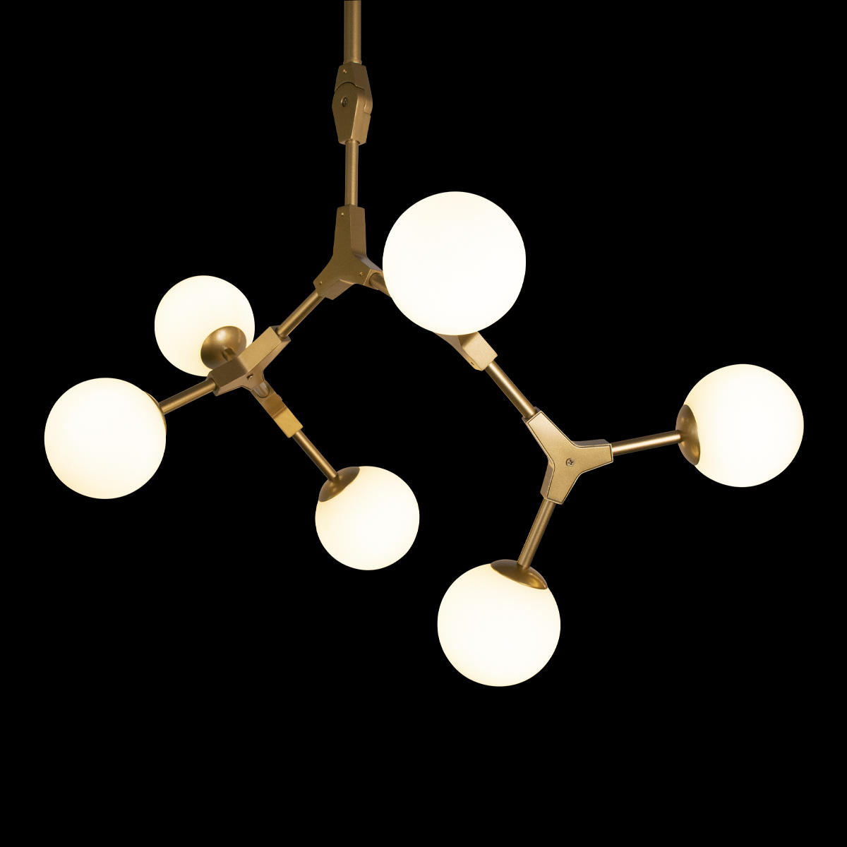 Люстра с белыми плафонами в форме шаров Loft It Palmira 10191/6 Gold