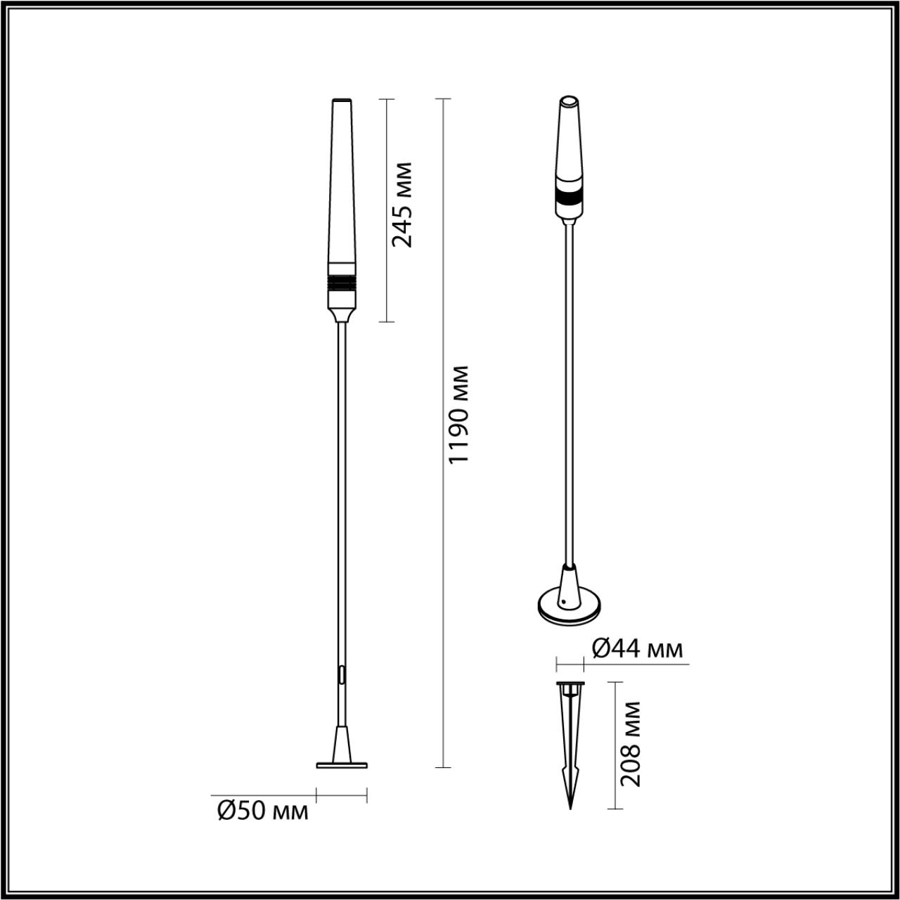Уличный ландшафтный светильник для сада Odeon Light  CANNA 7020/4GB