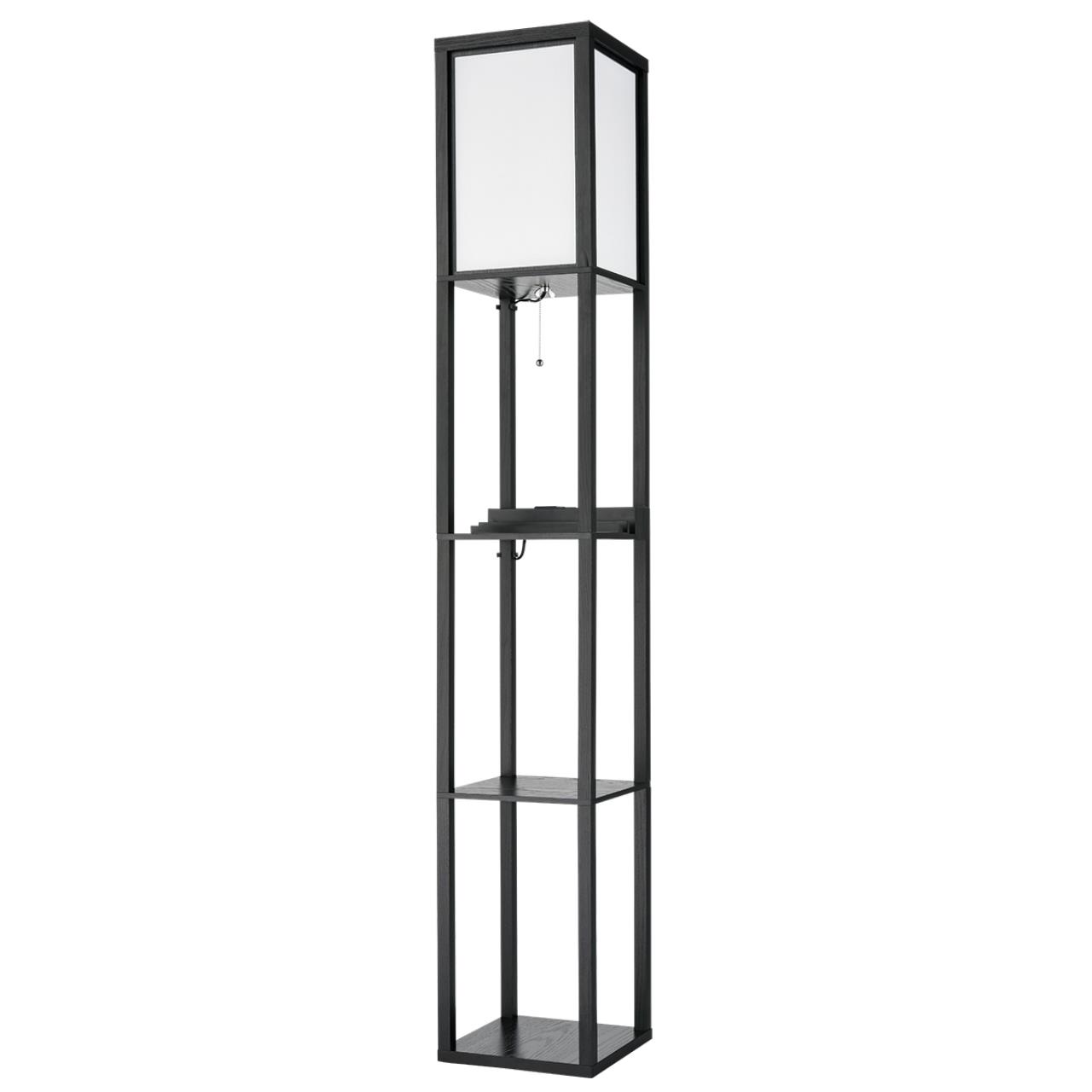 Торшер из дерева с полочками Lumion  PRACTIC 8093/1F