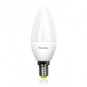 Лампа светодиодная диммируемая E14 6W 2800К свеча матовая VG2-C2E14warm6W 5491