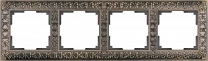 Рамка Antik на 4 поста бронза WL07-Frame-04 4690389054389