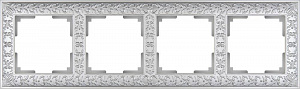 Рамка Antik на 4 поста жемчужный WL07-Frame-04 4690389063527