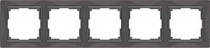 Рамка Snabb Basic на 5 постов серо-коричневый WL03-Frame-04 4690389099076