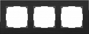 Рамка Aluminium на 3 поста алюминий черный WL11-Frame-03 4690389110467