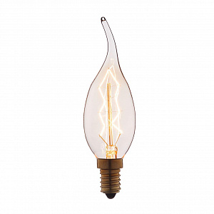 Лампа накаливания E14 60W свеча на ветру прозрачная 3560-TW