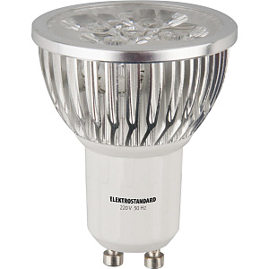 Лампа светодиодная GU10 5W 6500K полусфера прозрачная 4690389054297