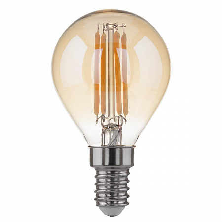 Лампа светодиодная филаментная Classic F E14 6W 3300K шар золотой 4690389108303 Лампа светодиодная филаментная Classic F E14 6W 3300K шар золотой 4690389108303