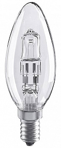 Лампа галогенная E14 28W свеча прозрачная 4690389020933