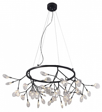 Подвесная светодиодная люстра Crystal Lux Evita SP45 D BLack/Transparent Подвесная светодиодная люстра Crystal Lux Evita SP45 D BLack/Transparent