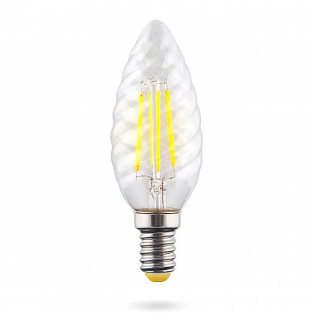 Лампа светодиодная E14 6W 2800К свеча витая прозрачная VG10-CC1E14warm6W-F 7027 Лампа светодиодная E14 6W 2800К свеча витая прозрачная VG10-CC1E14warm6W-F 7027