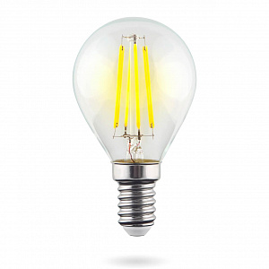 Лампа светодиодная E14 6W 4000К шар прозрачный VG10-G1E14cold6W-F 7022