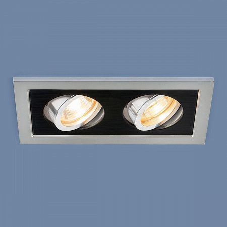 Встраиваемый светильник Elektrostandard 1031/2 MR16 SL/BK серебро/черный 4690389095436 Встраиваемый светильник Elektrostandard 1031/2 MR16 SL/BK серебро/черный 4690389095436