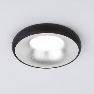 Встраиваемый светильник Elektrostandard 118 MR16 серебро/черный