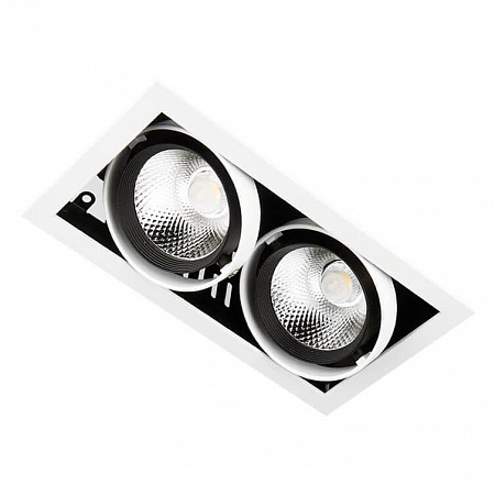 Встраиваемый светодиодный светильник Ambrella light Cardano T812 BK/CH 2*12W 4200K Встраиваемый светодиодный светильник Ambrella light Cardano T812 BK/CH 2*12W 4200K