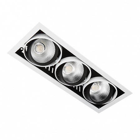 Встраиваемый светодиодный светильник Ambrella light Cardano T813 BK/CH 3*12W 4200K Встраиваемый светодиодный светильник Ambrella light Cardano T813 BK/CH 3*12W 4200K