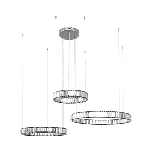 Подвесной светодиодный светильник кольцами Loft It Crystal ring 10135/3 Chrome