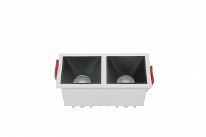 Встраиваемый светодиодный светильник черный Maytoni Alfa LED DL043-02-10W3K-D-SQ-WB