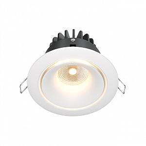 Встраиваемый светодиодный светильник с поворотной лампой Maytoni Yin DL031-L12W3K-D-W