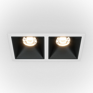 Встраиваемый светодиодный светильник черный Maytoni Alfa LED DL043-02-10W4K-SQ-WB