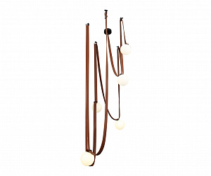 Подвесной светильник из экокожи Kink Light Клиф 07682-5,04