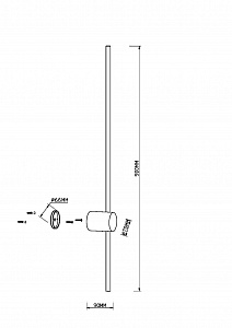 Настенный светильник (бра) палочка Maytoni Light stick MOD237WL-L11BS3K
