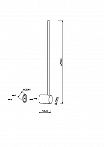 Настенный светильник (бра) палочка Maytoni Light stick MOD237WL-L6BS3K